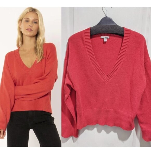 Amuse Society | Keri Long Sleeve Sweater in Red - Picture 1 of 6